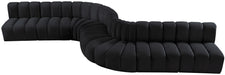 Arc - Velvet 8 Piece Curved Modular Sofa - Simple Home Plus