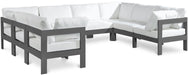 Nizuc - Outdoor Patio 8 Piece Modular Sectional With Gray Frame - Simple Home Plus