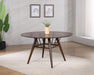 Everton - Round Wood Dining Table - Dark Walnut - Simple Home Plus