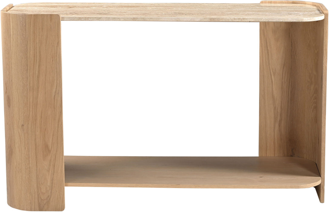 Calabria - Marble And Oak Wood Table - Simple Home Plus