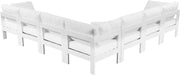 Nizuc - Outdoor Patio 7 Piece Modular Sectional With White Frame - Simple Home Plus