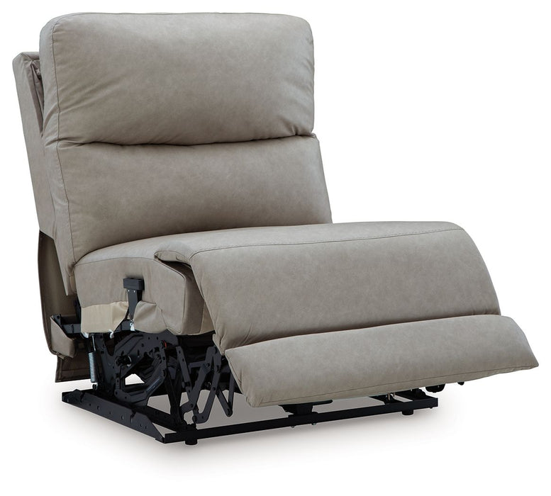 Narwhal Place - Power Armless Recliner With Adjustable Headrest - Pebble - Simple Home Plus