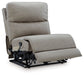 Narwhal Place - Power Armless Recliner With Adjustable Headrest - Pebble - Simple Home Plus