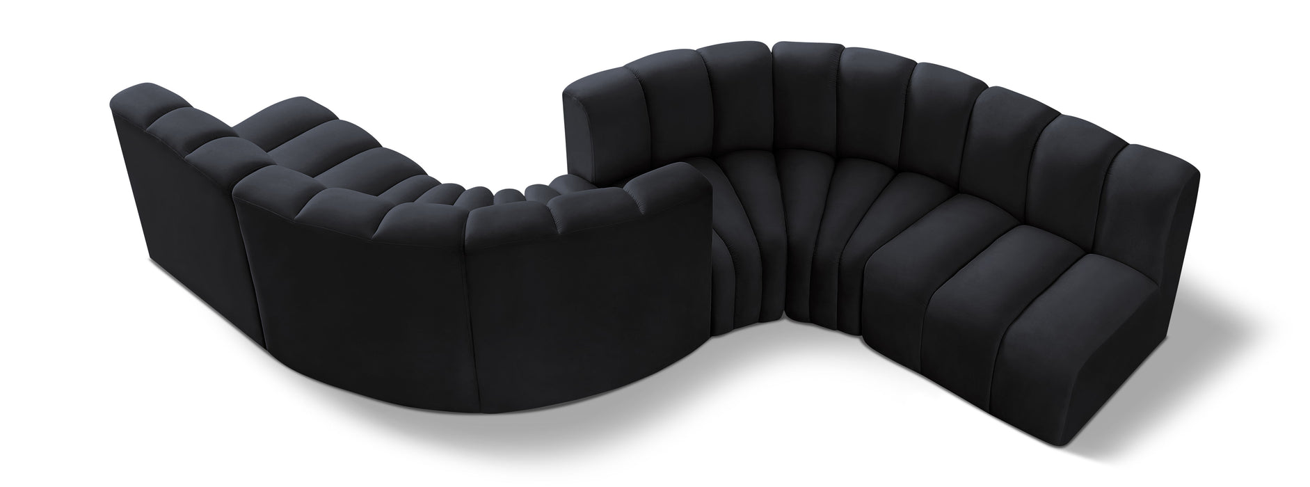 Arc - Velvet 6 Piece Modular Sofa - Simple Home Plus