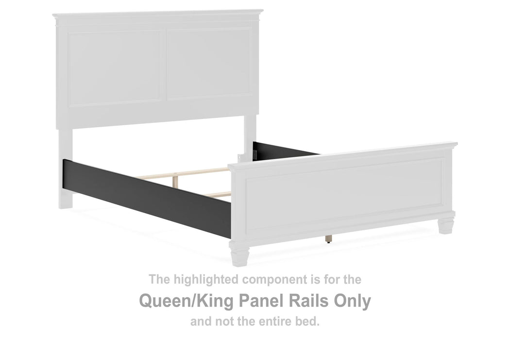 Lanolee - Queen/King Panel Rails - Black - Simple Home Plus