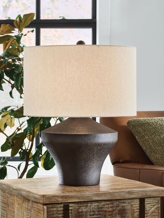 Dolanham - Metal Table Lamp - Distressed Brown - Simple Home Plus