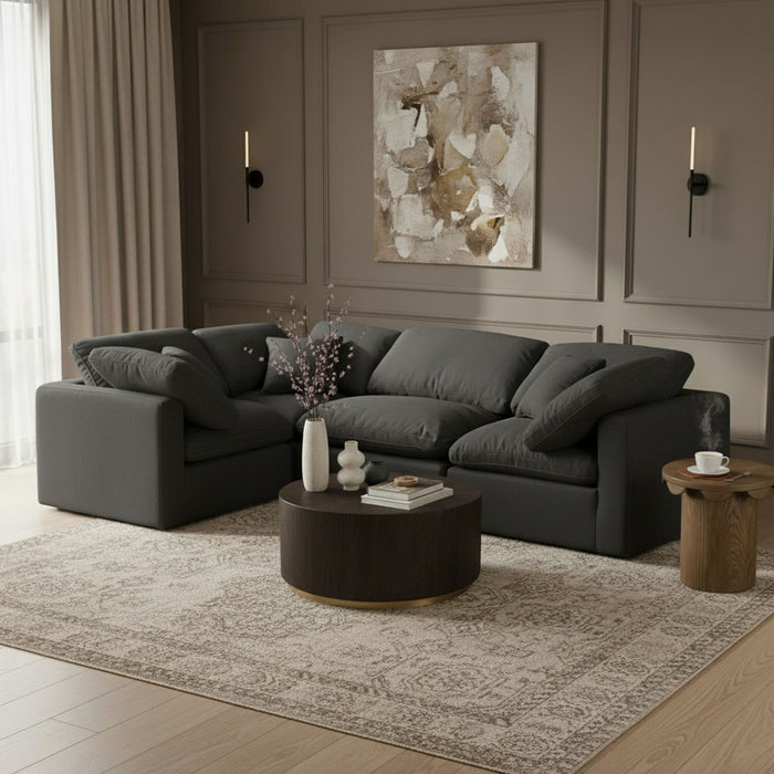 Indulge - Linen 4 Piece Modular Corner Sectional - Simple Home Plus
