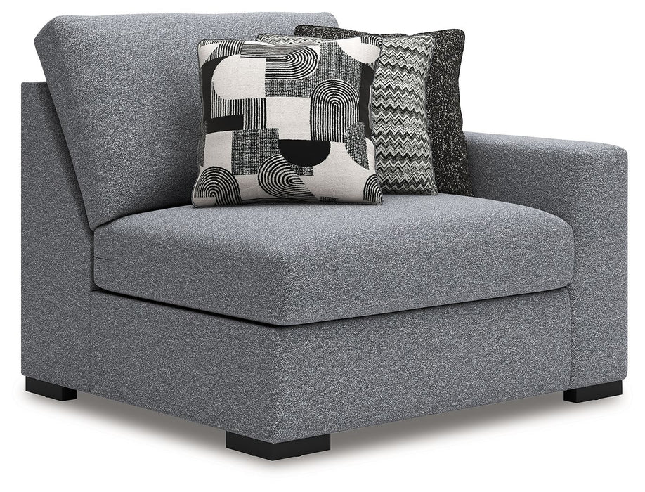 Bealton - RAF Corner Chair - Salt And Pepper - Simple Home Plus