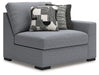 Bealton - RAF Corner Chair - Salt And Pepper - Simple Home Plus