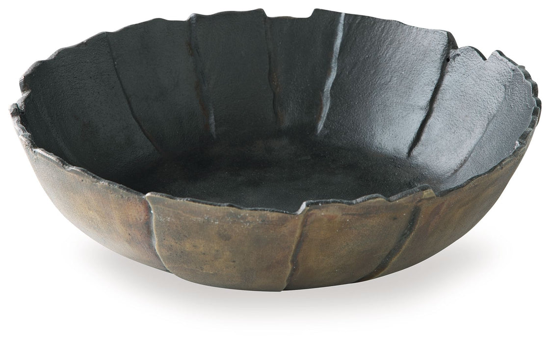 Aidman - Bowl - Black / Antique Gold Finish - Simple Home Plus