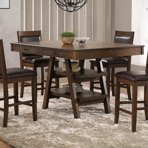 Dewey - Rectangular Counter Height Dining Table - Walnut - Simple Home Plus