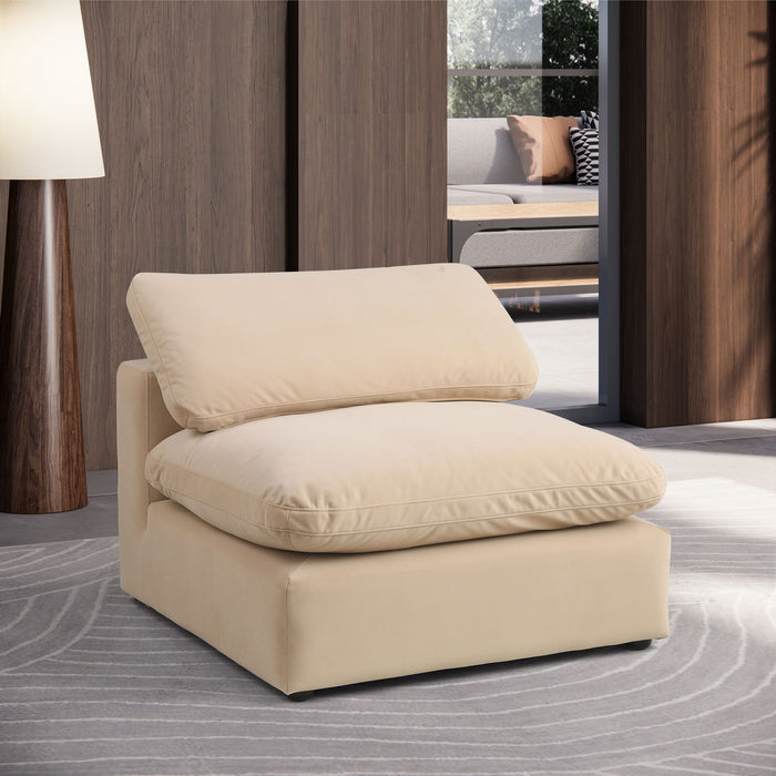 Comfy - Velvet Armless Chair - Simple Home Plus