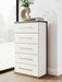 Kendanport - Brown / White - Five Drawer Chest - Simple Home Plus