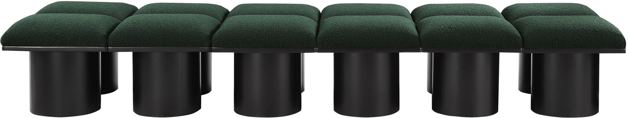Pavilion - 12 Piece Modular Bench With Black Base - Simple Home Plus