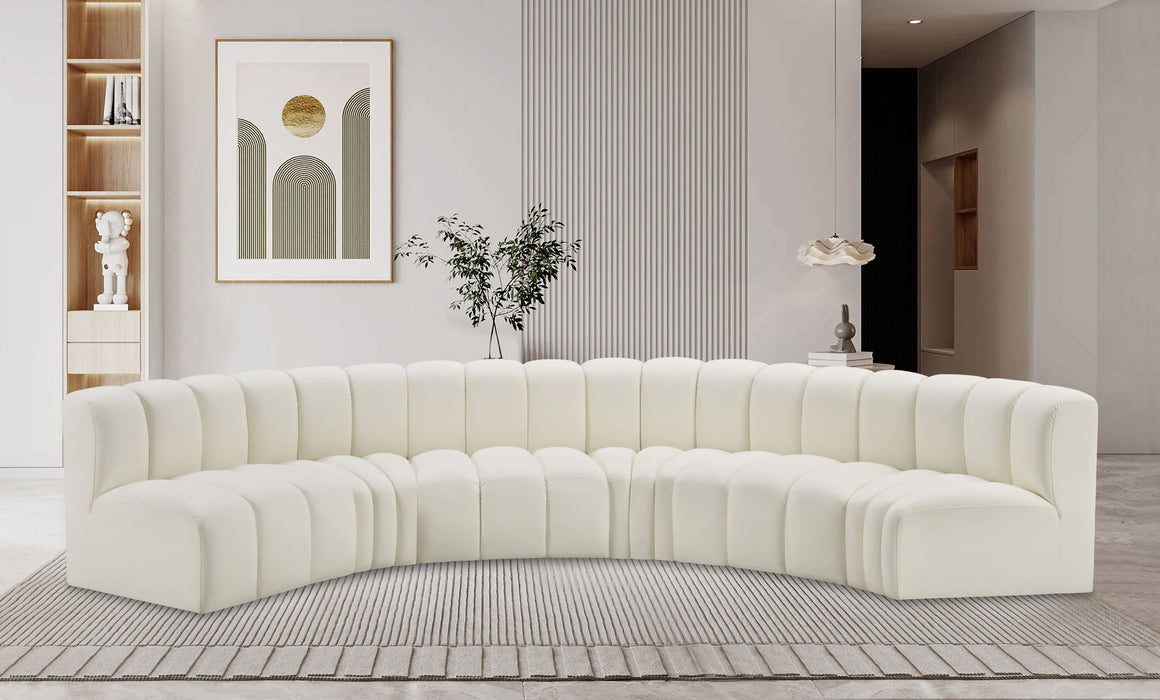 Arc - Faux Leather 6 Piece U-Shaped Modular Sofa - Simple Home Plus