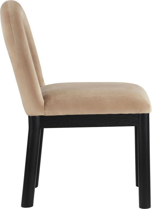 Conrad - Velvet Dining Chair With Black Legs - Simple Home Plus