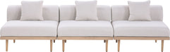 Laguna - 3 Piece Resilient Water Resistant Fabric 106.5" Outdoor Patio Armless Modular Sofa - Simple Home Plus