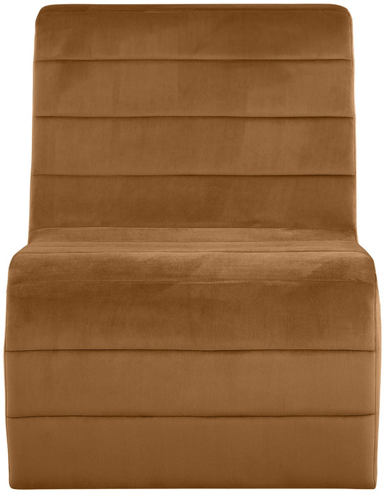 Ivy - Velvet Accent Chair - Saddle - Simple Home Plus