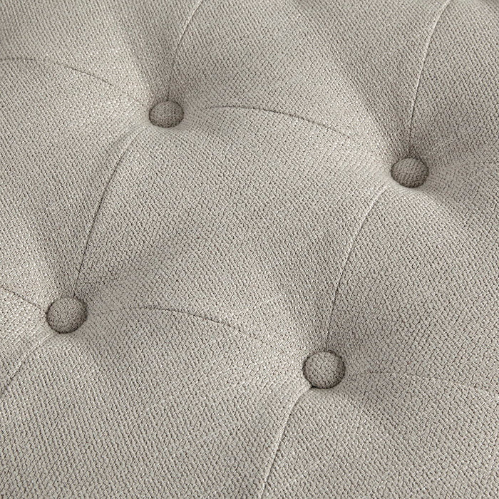 Clara - Accent Ottoman - Linen - Simple Home Plus