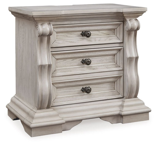 Bruchandi - Antique White - Three Drawer Night Stand - Simple Home Plus