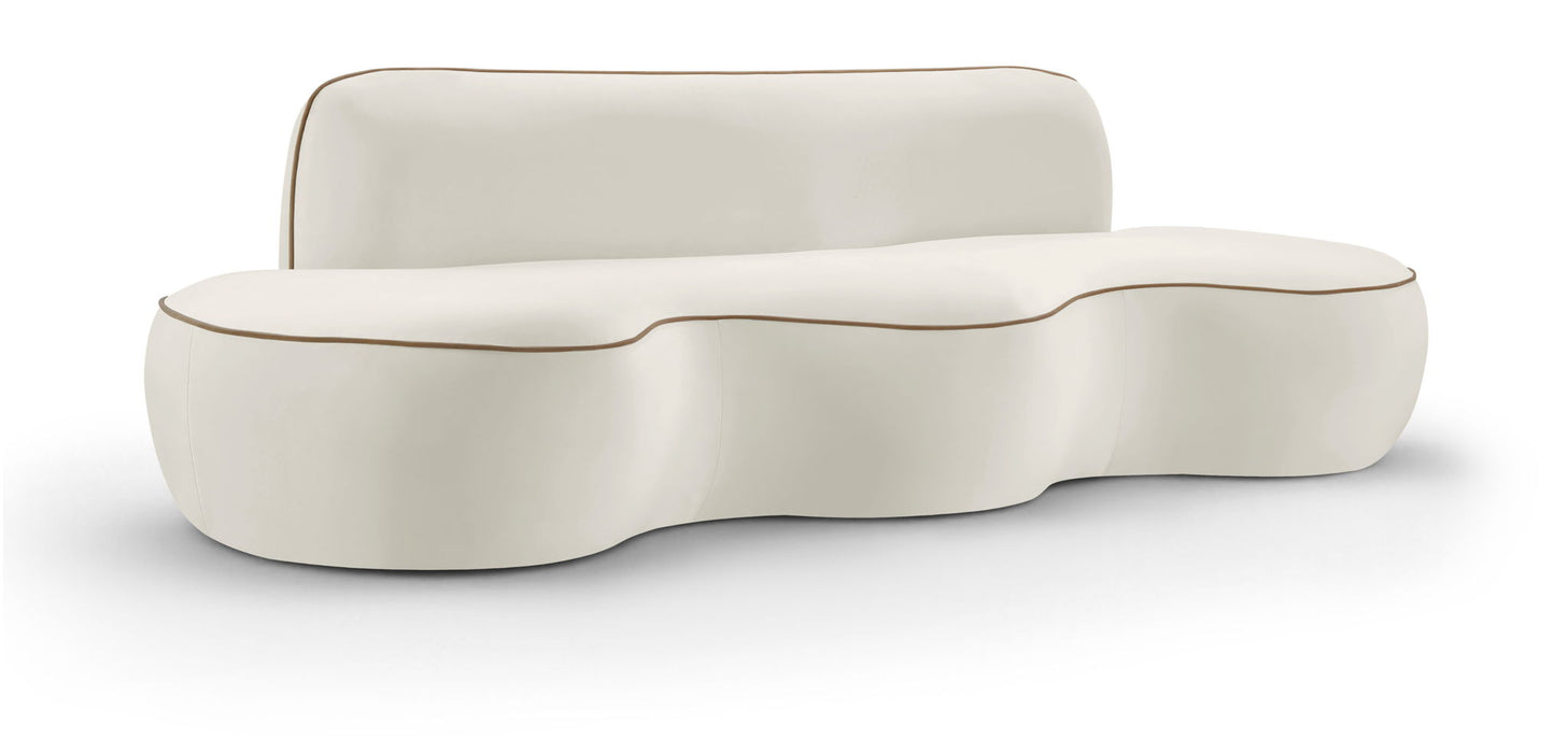 Swerve - Velvet 101" Upholstered Sofa - Simple Home Plus