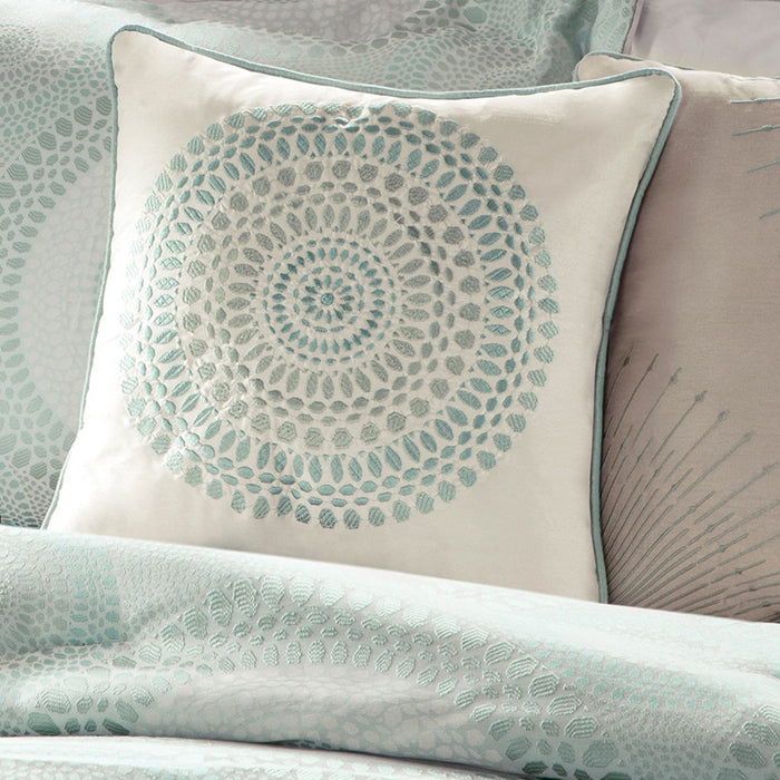 Baxter - Queen Piece Comforter (Set of 7) - Blue - Simple Home Plus
