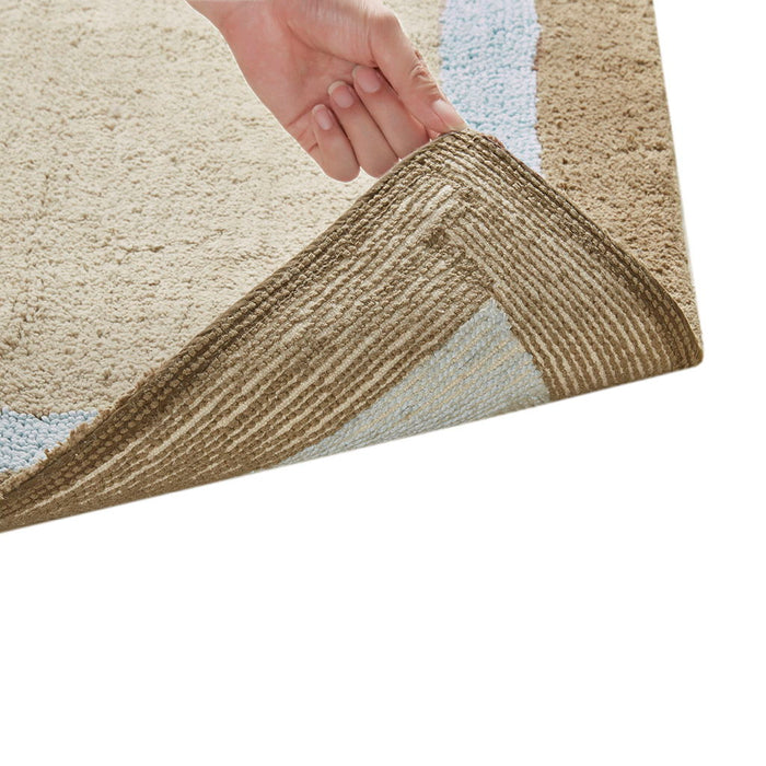 Amherst - 27" x 45"Tufted Bath Rug - Blue - Simple Home Plus