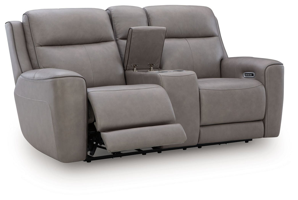 5Z-Comfort - Relaxation - Power Reclining Loveseat with Console / Adj Headrest - Simple Home Plus