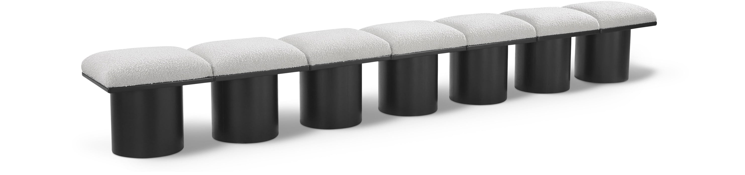 Pavilion - 7 Piece Modular Bench With Black Base - Simple Home Plus