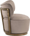 Elara - Velvet Upholstered Swivel Accent Chair - Taupe - Simple Home Plus