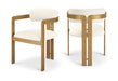Aurum - Vegan Leather Upholstered Dining Chair With Brushed Brass Base (Set of 2) - Simple Home Plus