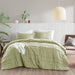 Porter - Twin/Twin Long Soft Washed Pleated Comforter Set - Sage - Simple Home Plus