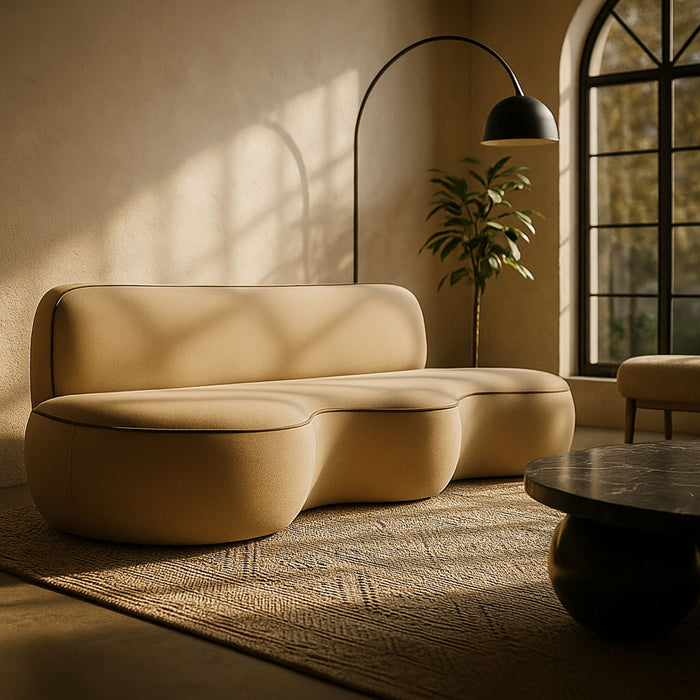 Swerve - Velvet 101" Upholstered Sofa - Simple Home Plus