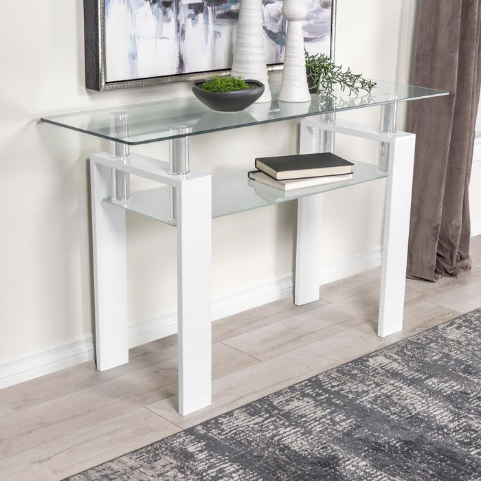 Dyer - 1-Shelf Rectangular Glass Top Table - Simple Home Plus