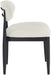 Riccio - Fabric Dining Side Chair (Set of 2) - Black Frame - Simple Home Plus