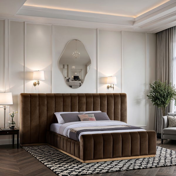Amara - Velvet Upholstered Bed