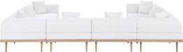 Laguna - 8 Piece Resilient Water Resistant Fabric 142" Upholstered Outdoor Patio Modular Sectional - Simple Home Plus