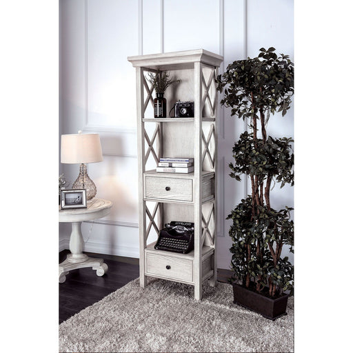 Aldora - Pier Cabinet With 2 Doors - Antique White - Simple Home Plus