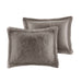 Malea - King Shaggy Duvet Cover Set - Gray - Simple Home Plus