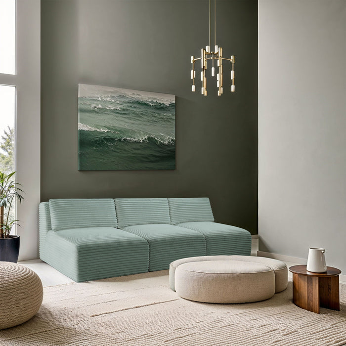 Shaggy - 3 Seat Modular Armless Sofa - Simple Home Plus