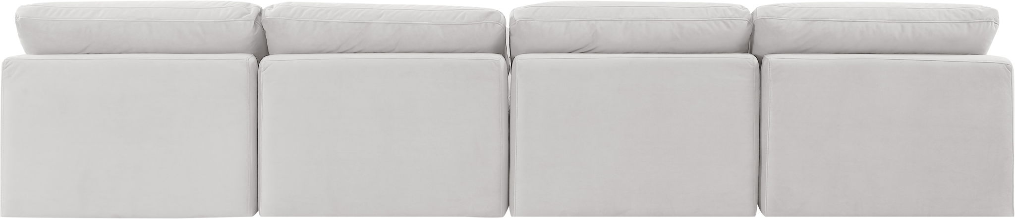 Indulge - Velvet 4 Seat Modular Armless Sofa - Simple Home Plus