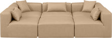 Cube - 6 Piece Modular Sectional - Tan - Simple Home Plus
