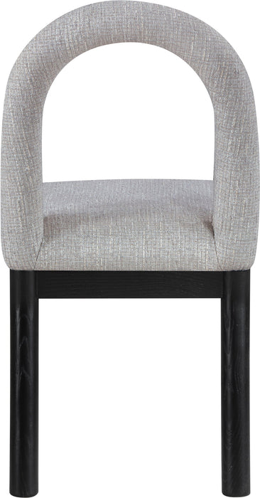 Conrad - Linen Dining Chair With Black Legs - Simple Home Plus
