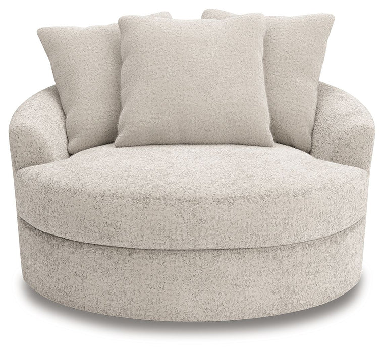 Cuddle Plush - Arctic - Oversized Swivel Accent Chair - Simple Home Plus