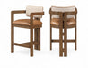 Ravina - Upholstered Counter Stool With Stained Brown Base - Simple Home Plus