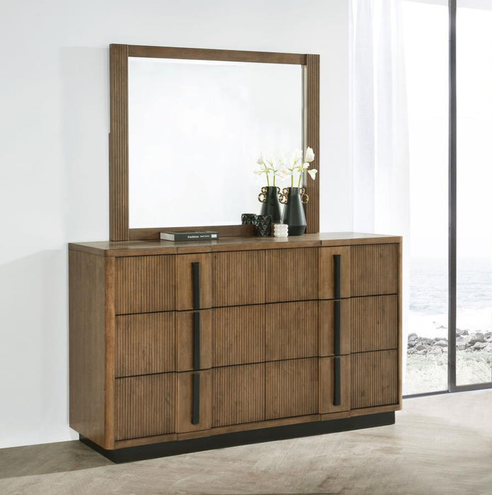 Terrace - 6-Drawer Dresser And Mirror - Ash Brown - Simple Home Plus