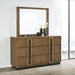 Terrace - 6-Drawer Dresser And Mirror - Ash Brown - Simple Home Plus