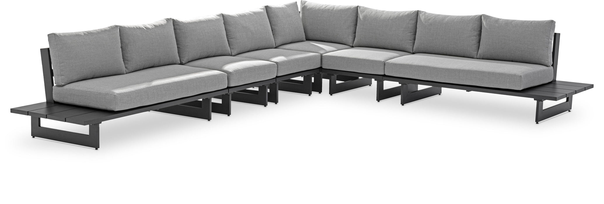 Maldives - 6 Piece Water Resistant Outdoor Patio Modular Sectional With Gray Base - Simple Home Plus