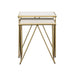 Bette - 2 Piece Marble Top Nesting Table Set - White And Gold - Simple Home Plus