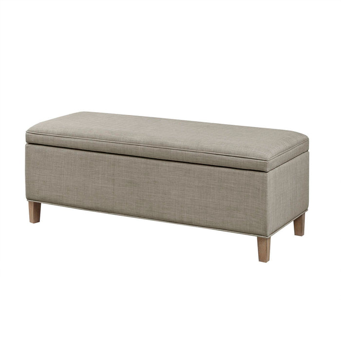 Caymus - Rectangular Soft Close Storage Bench - Light Gray - Simple Home Plus